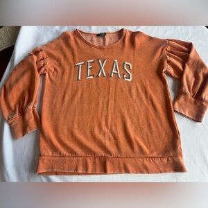 GC Gameday Couture Texas Longhorns Puffy Sleeve Sweatshirt Size Large